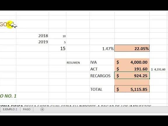 Como Calcular Recargos y Actualizaciones