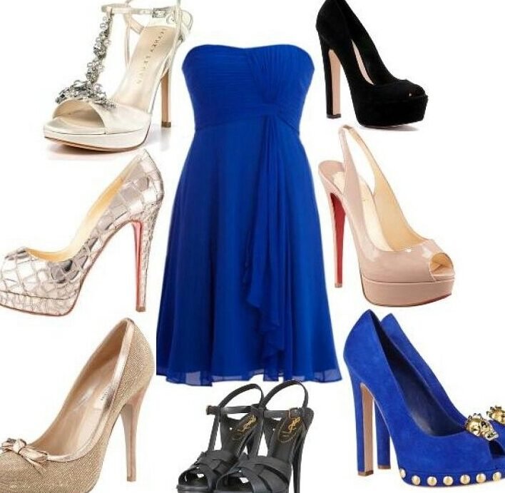 Como Combinar Vestido Azul Marino con Zapatos