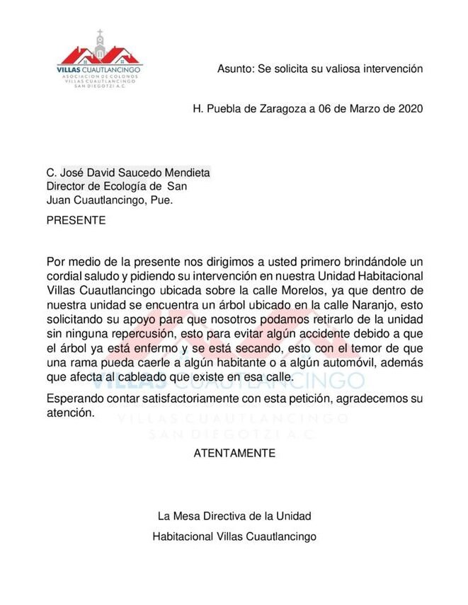 Como Hacer Un Oficio De Petición