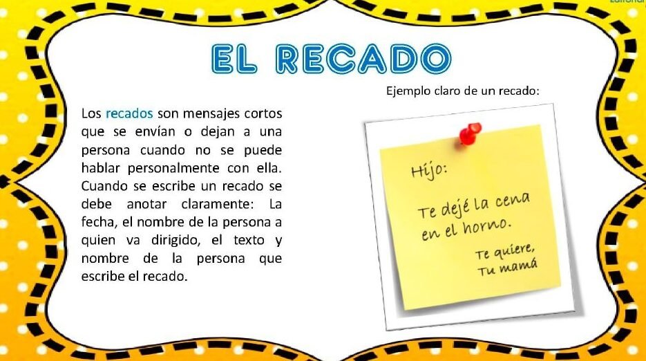 Como Redactar Un Recado Para Una Maestra